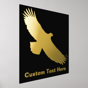 Benutzerdefinierte Text Schwarz-Gold-Foil druckt A Foliendrucke