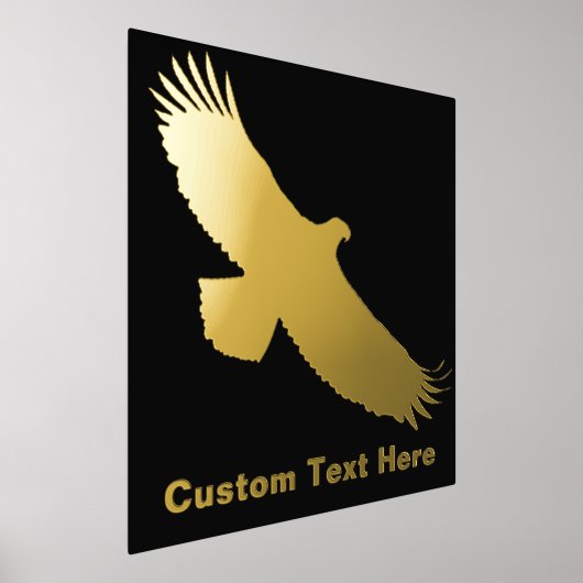 Benutzerdefinierte Text Schwarz-Gold-Foil druckt A Foliendrucke (Ablage )