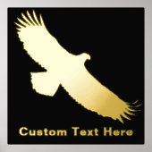 Benutzerdefinierte Text Schwarz-Gold-Foil druckt A Foliendrucke (Vorderseite)