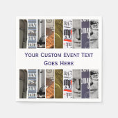 Benutzerdefinierte Text-Slices eines Meetings | 12 Serviette (Vorderseite)
