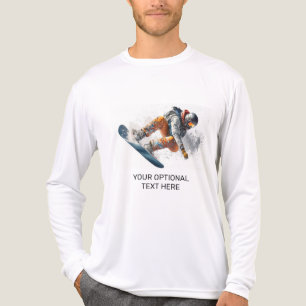 Benutzerdefinierte Text Snowboarder Illustration Tri-Blend Shirt