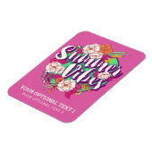 Benutzerdefinierte Text-Summer-Vibes Magnet (Linke Seite)