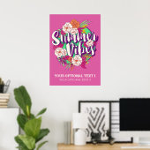Benutzerdefinierte Text-Summer-Vibes Poster (Heimbüro)