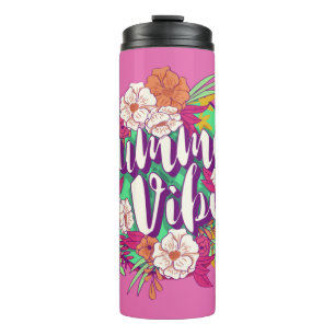 Benutzerdefinierte Text-Summer-Vibes Thermosbecher