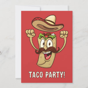 Benutzerdefinierte Text-Taco-Party Einladung