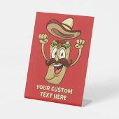 Benutzerdefinierte Text-Taco-Party Sockelschild (Vorderseite)