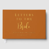 Benutzerdefinierte Text Terracotta Buchstaben an d Gästebuch (Vorderseite)