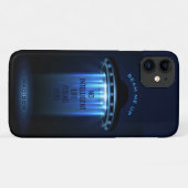 Benutzerdefinierte Text UFO Spaceship Telefonzelle Case-Mate iPhone Hülle (Rückseite (Horizontal))