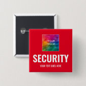 Benutzerdefinierte Text- und Bildvorlage - Weiße S Button (Vorne & Hinten)