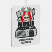 Benutzerdefinierte Text- und Farbfilmzeit Ornament Aus Metall (Vorderseite Rechts)