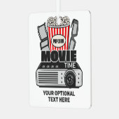 Benutzerdefinierte Text- und Farbfilmzeit Ornament Aus Metall (Vorderseite links)