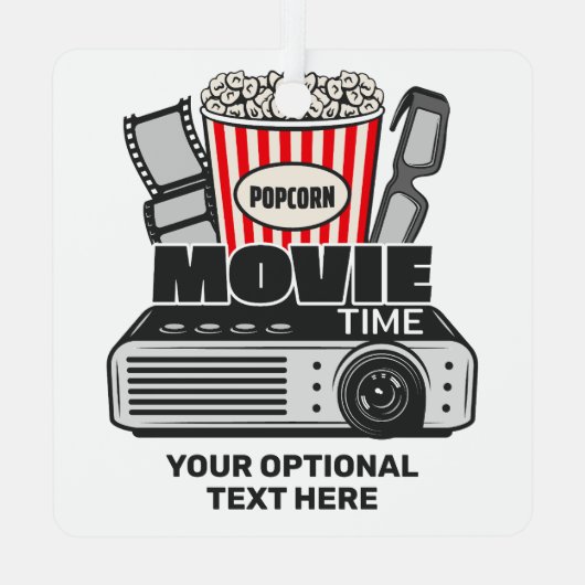 Benutzerdefinierte Text- und Farbfilmzeit Ornament Aus Metall (Rückseite)