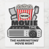 Benutzerdefinierte Text- und Farbfilmzeit Weinetikett (Einzelnes Label)