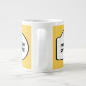 Benutzerdefinierte Text- und Farbtöne Jumbo-Tasse (Rückseite)