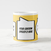 Benutzerdefinierte Text- und Farbtöne Jumbo-Tasse (Vorderseite)