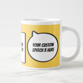 Benutzerdefinierte Text- und Farbtöne Jumbo-Tasse (Rechts)