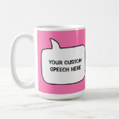 Benutzerdefinierte Text- und Farbtöne Kaffeetasse (Links)