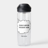 Benutzerdefinierte Text- und Farbtöne Trinkflasche (Rückseite)
