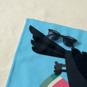 Benutzerdefinierte Text- und Farbtupfer-Illustrati Strandtuch (Beispiel)