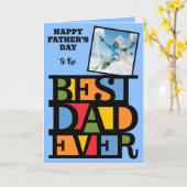 Benutzerdefinierte Text- und Foto-BEST-VATER-JE-Gr Karte (Gelbe Blume)