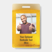 Benutzerdefinierte Text- und Foto-BIER-Abzeichen Ausweis (Rückseite)