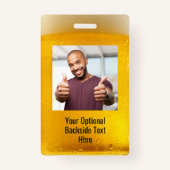 Benutzerdefinierte Text- und Foto-BIER-Abzeichen Ausweis (Rückseite)