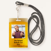 Benutzerdefinierte Text- und Foto-BIER-Abzeichen Ausweis (Rückseite mit Schlüsselband)