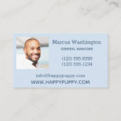 Benutzerdefinierte Text- und Foto-PAPPY PUPPIES-Vi Visitenkarte (Rückseite)