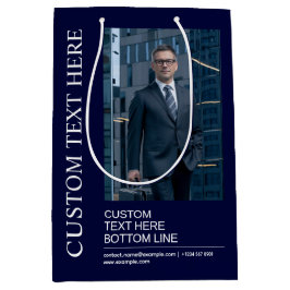 Benutzerdefinierte Text- und Fotografie-Stilvolle Mittlere Geschenktüte