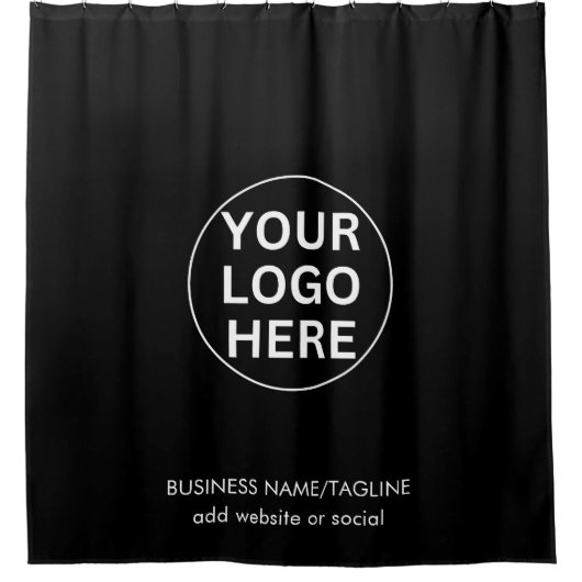 Benutzerdefinierte Text- und Geschäftslogos, schwa Duschvorhang (Vorderseite)