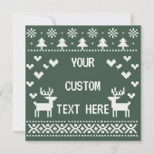 Benutzerdefinierte Text Weihnachten hässliche Swea (Vorderseite)