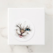 Benutzerdefinierte Text-Winking-Katze Geschenkanhänger (Beispiel)