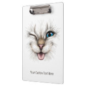 Benutzerdefinierte Text-Winking-Katze Klemmbrett (Links)