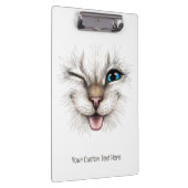 Benutzerdefinierte Text-Winking-Katze Klemmbrett (Rechts)