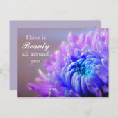 Benutzerdefinierte Textanzeige Rund um die Lila Bl Postkarte (Vorne/Hinten)