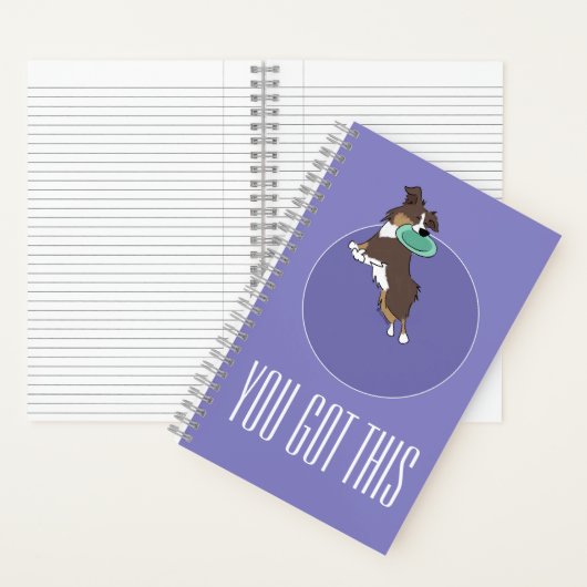 Benutzerdefinierte Textaussie bringt Lila Spiral S Notizblock (Innen)