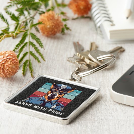 Benutzerdefinierte Textdog Geschenke für Polizeibe Schlüsselanhänger (Seite)