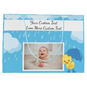 Benutzerdefinierte Texte/Fotos Kinderdusche oder - Große Geschenktüte (Rückseite)