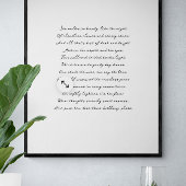 Benutzerdefinierte Texte Print, Song Texte Art Poster