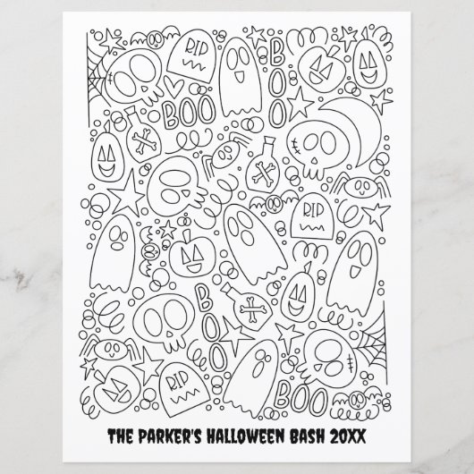 Benutzerdefinierte Textefarbseite | Halloween Patt (Vorderseite)