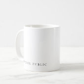 Benutzerdefinierte Textfarbe Design Elegant Modern Kaffeetasse (Vorderseite Links)