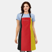 Benutzerdefinierte Textfarben der deutschen Flagge Schürze (Getragen)