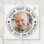 Benutzerdefinierte Textfarben für Minimalistisches Geschenkanhänger (Rückseite)