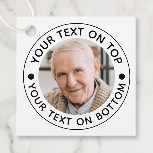 Benutzerdefinierte Textfarben für Minimalistisches Geschenkanhänger (Vorderseite)