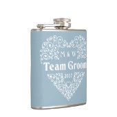 benutzerdefinierte Textflasche für Team Groom Flachmann (Rechts)