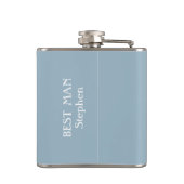 benutzerdefinierte Textflasche für Team Groom Flachmann (Rückseite)