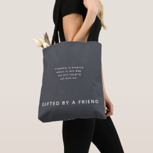 Benutzerdefinierte Textfreunschaft - Geschenkt von Tasche