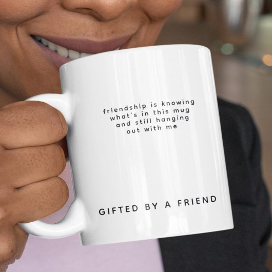 Benutzerdefinierte Textfreunschaft - Geschenkt von Zweifarbige Tasse