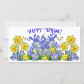 Benutzerdefinierte Textfrühlingsblumen und Schmett (Vorderseite)