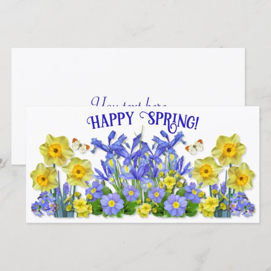 Benutzerdefinierte Textfrühlingsblumen und Schmett (Vorne/Hinten)